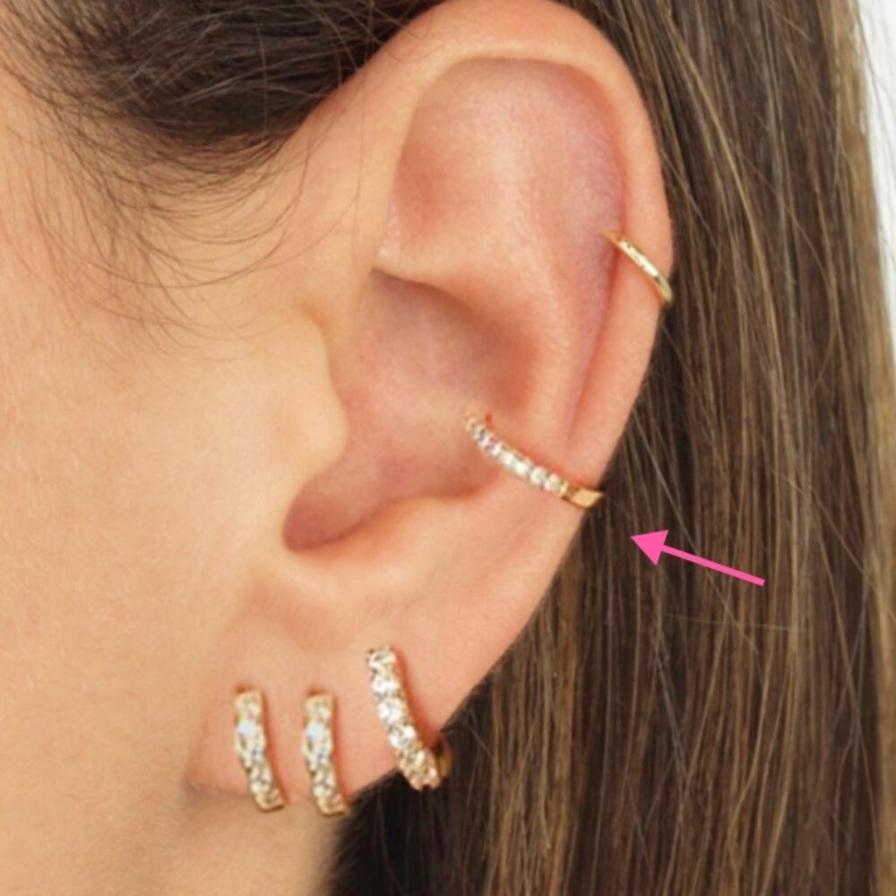 21107 925 Sterling Silver Tiny Ear Cuffs | Minimalist Style Earrings